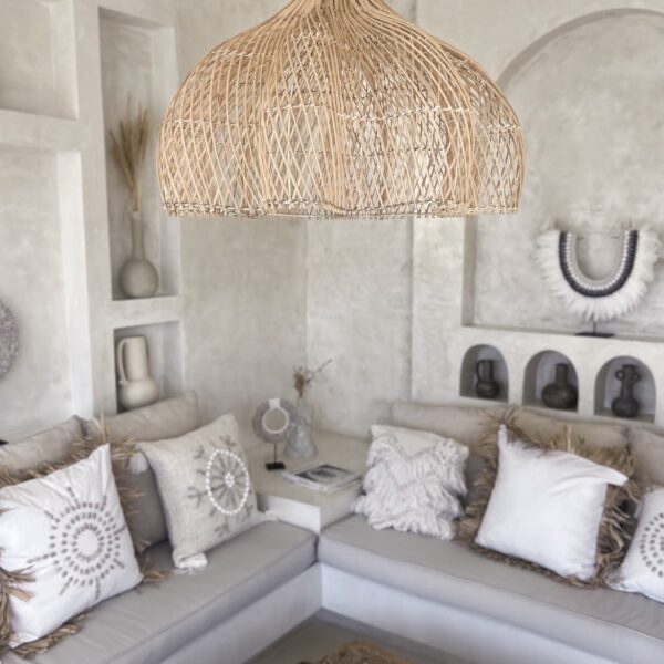 boho rattan lampe flower l 50x60