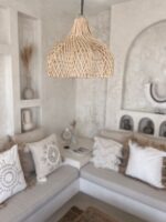 boho rattan lampe flower s 26x30