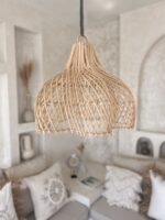 boho rattan lampe flower s 26x30 3