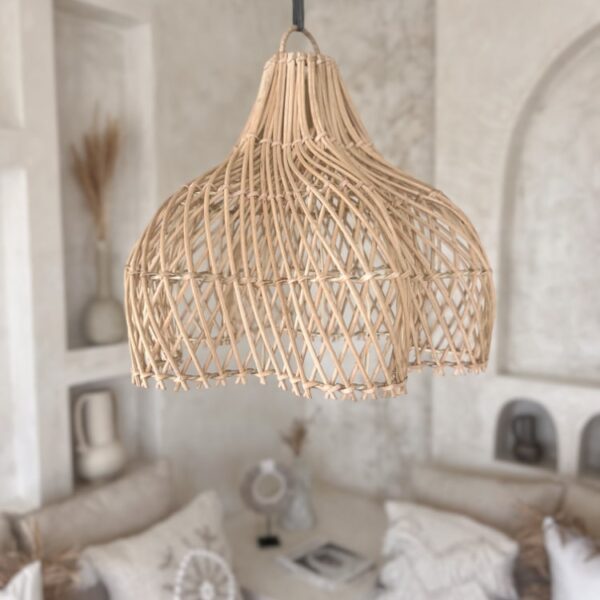 boho rattan lampe flower s 26x30 3