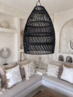 boho rattan lampe suren schwarz s 45x30 2