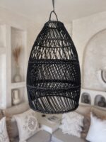 boho rattan lampe suren schwarz s 45x30 4