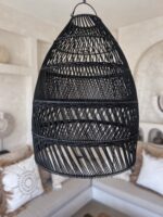 boho rattan lampe suren schwarz s 45x30 6