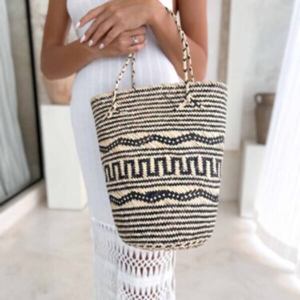 korb handtasche classic muster