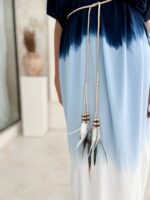 sommerkleid boho joga blau