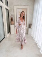 sommerkleid lang boho swing beige 2