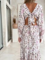 sommerkleid lang boho swing beige 8