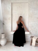 sommerkleid lang maxi schwarz