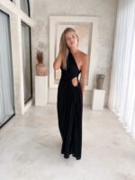 sommerkleid lang maxi schwarz 3