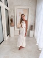 sommerkleid lang senti creme 2